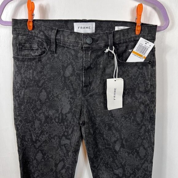 FRAME - Le Skinny Jeans De Jeanne Tonal Python. Size 29 - Picture 3 of 10